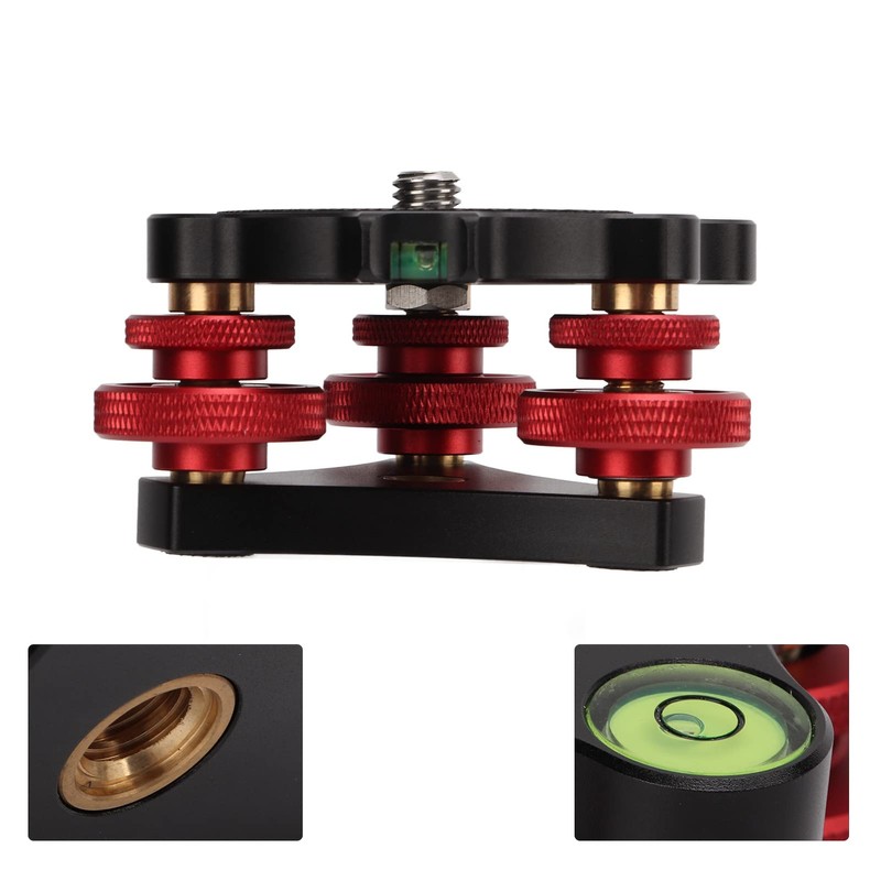 Tripod Leveler, Aluminum Alloy Tripod Heads, LP-64 Camera Tripod Ball