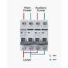 Chtaixi Manual Transfer Switch, 63 Amp 120V/240V AC Dual 2-Pole
