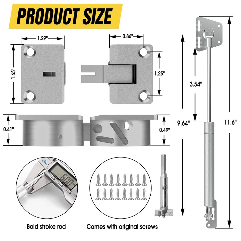 Drop Down Gas Struts, Gas Spring Hinge with 90 Degree