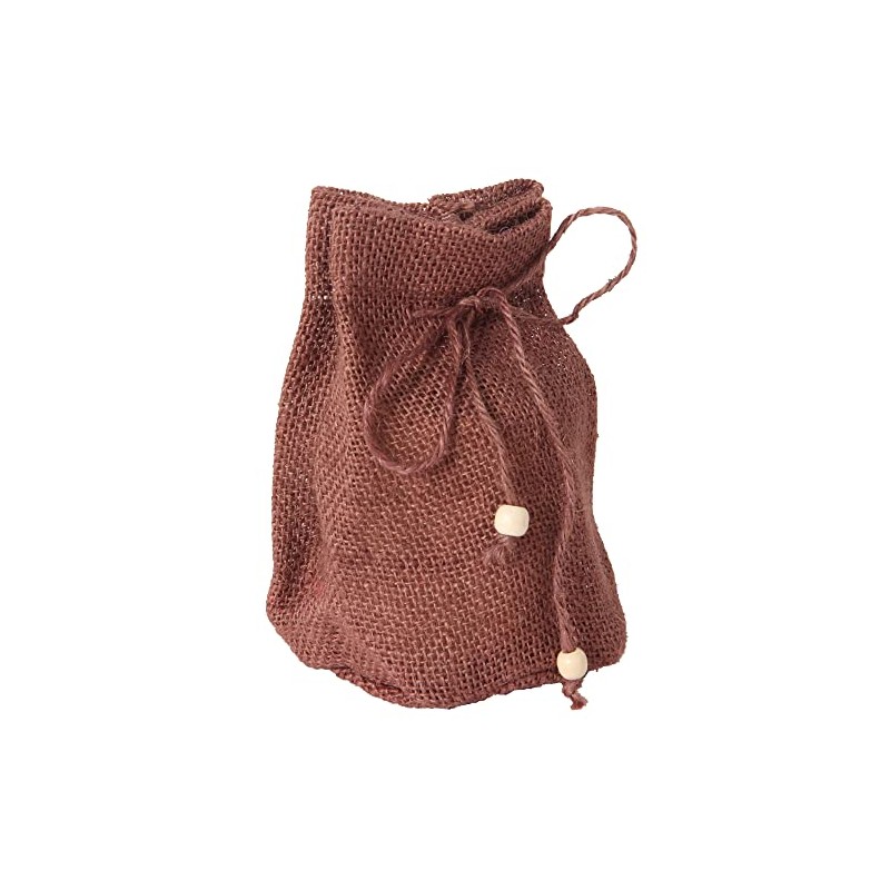 Jute Bag with Base Large Brown