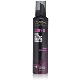 L'Oréal Paris Advanced Hairstyle CURVE IT Curl Elastic Mousse, 8.3 oz. (Packaging May Vary)