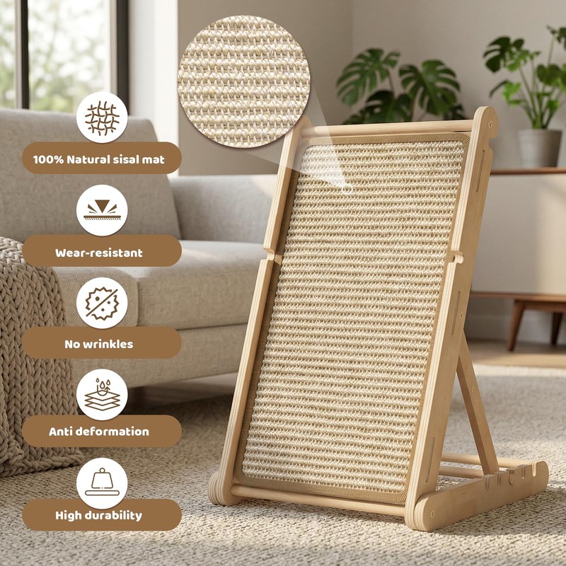 XiaZ Cat Scratcher, 23" Sisal Cats Scratching Board with 5