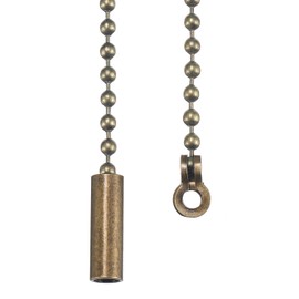 2 Pack Bronze Beaded Pull Chain Extension with Connector for Ceiling Light Fan Chain, 1 Meter Length (Bronze)