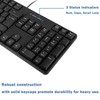 MCSaite Wired PS2 104 Keys Computer Keyboard with Stands,Black,Waterproof -