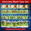 PUIKSXER Christmas Washi Tape Set, 4 Rolls Xmas Tree Poinsettia