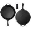 Backcountry Cast Iron Skillet(10 Inch Medium Frying Pan + Cloth