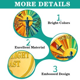 AA Sobriety Coin - Grateful I'm Alive Recovery Chip Medallion - Sober Anniversary Token Gift - Alcoholics Anonymous Sobriety Gift for Men & Women