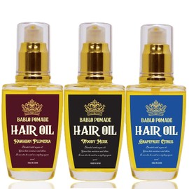 Bablo Pomade Hair Oil Men's No Rinse Treatment Hair Balm Citrus Musk Plumeria