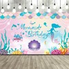 Under The Sea Mermaid Birthday Party Backdrop Girl Princess Mermaid
