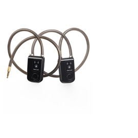 Semptec Urban Survival Technology Bicycle Lock, Bluetooth: Set of 2 App Controlled Cable Locks with Bluetooth and Alarm (Electronic Bicycle Lock, with Alarm, App)