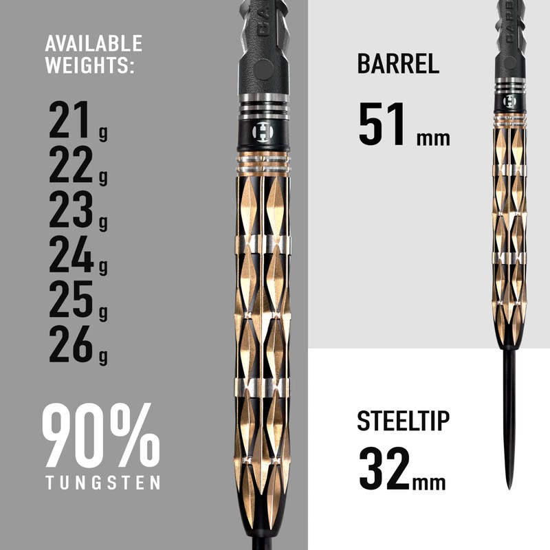 Harrows Imperial Diamond 90% Steel Darts 25 g