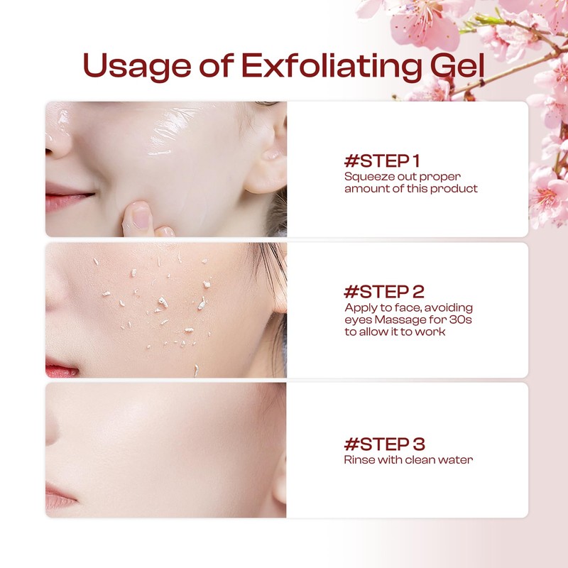QUARXERY Purifying Exfoliating Gel 2Pcs：Gentle for Face Facial - Exfoliating