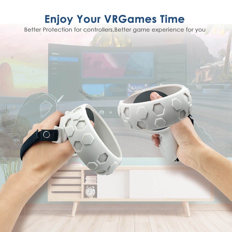 Controller Grip Cover Silicone VR Handle Protective Sleeve Anti Throw
