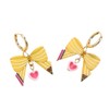 Pencil Bow Heart Shaped Dangle Earrings for Women Lightweight Graduation