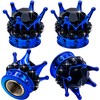 MEAJOO 4PCS Crown Bling Tire Stem Valve Caps, Crystal Diamond