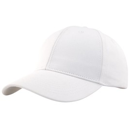 TSSGBL - Gorros de béisbol clásicos 100% algodón estructurados ajustables para hombres y mujeres, gorras básicas de entrenamiento en blanco, L-blanco , Medium-Large