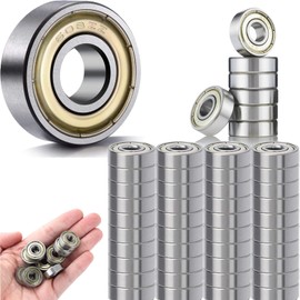 Pack of 40 608ZZ Carbon Steel High Speed Miniature Ball Bearings 8 x 22 x 7 mm Metal Double Shielded Deep Groove Ball Bearing Miniature Deep Groove Ball Bearing for Skateboard Roller Inline Skates