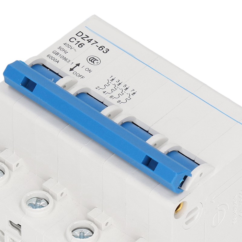 4P Miniature Circuit Breaker DIN Rail Mount Low Voltage Air