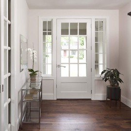 Probrico Internal Door Handle Door Lever Set on Rose - Brushed Nickel (Door Handle)