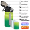 BJPKPK 14oz Insulated Water Bottle With Straw Stainless Steel Double
