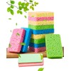 12-Count Kitchen Sponges- Compressed Cellulose Sponges Non-Scratch Natural Dish Sponge