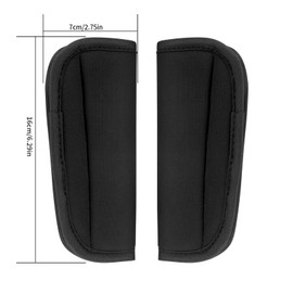 TOOINKCV Pack of 2 Seat Belt Pads, Universal Baby Car Seat Belt Protector, Safety Belt, Belt Covers, Shoulder Pads, Shoulder Cushion, Seat Belt Protector Car Seats for Prams, Babies - Black