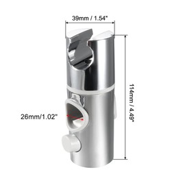 sourcing map Hand Shower Holder 26 mm Adjustable Height Angle Sprayer Holder for Slide Rail
