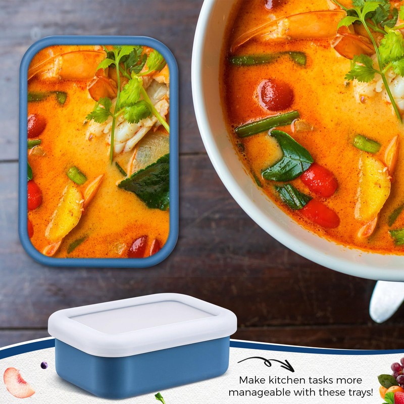 Nuogo 8 Pcs 1 Cup Silicone Freezer Containers with Lid