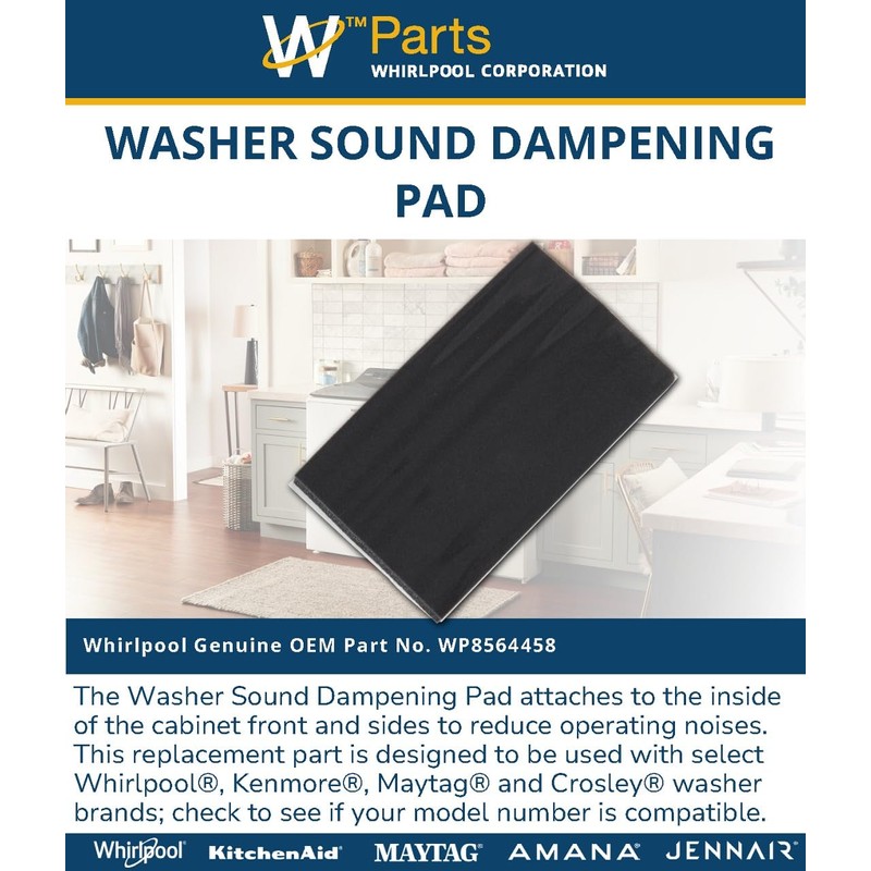 Whirlpool WP8564458 OEM Washer Sound Dampening Pad