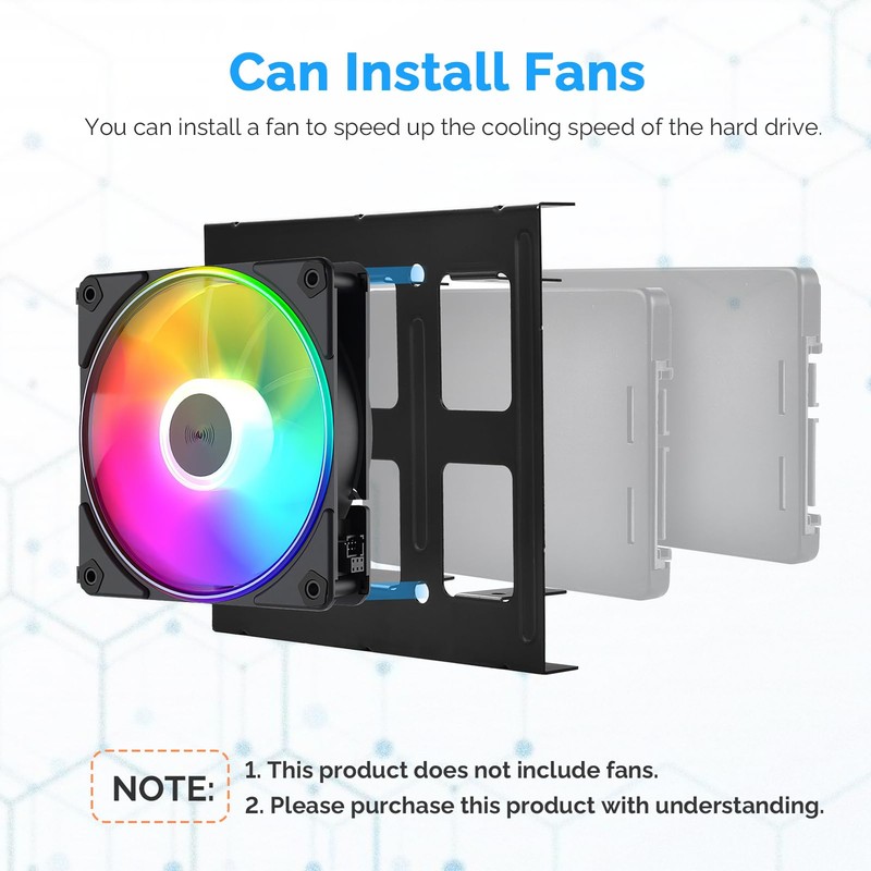 ELUTENG SSD Mounting Frame for 2 x 2.5 Inch to