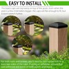 TonGass (24-Pack, Black) 4"x4" (3 5/8") Wood Fence Post Caps