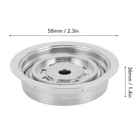 Reusable Coffee Pods Adapter Compatible with V, Stainless Steel Coffee Capsule Adapter with Stickers Spoon Brush Coffee Pod Converter for Vertuoline GCA1 Next (150ml)