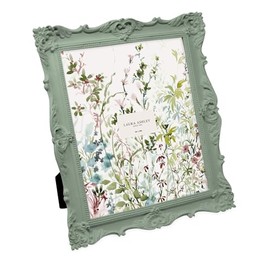 Laura Ashley 8x10 Matt Rosemary Ornate Textured Hand-Crafted Resin Picture Frame with Easel, for Tabletop & Wall Display, Decorative Floral Design Home Décor, Photo Gallery, Art (8x10, Matt Rosemary)