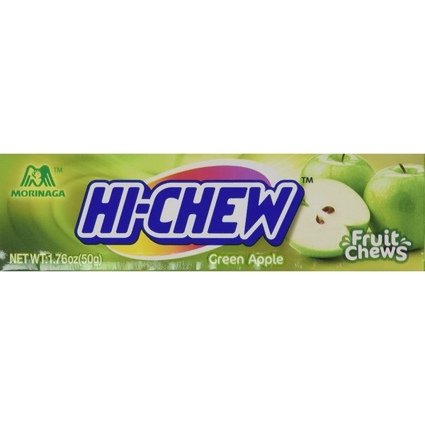 Hi Chew Fruit Chews Individually-Wrapped Candies 1.76 Oz Bar - Green Apple (1.76 ounce)
