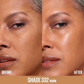 Maybelline Lifter Plump & Glow Foundation, Liquid Foundation with 2% Niacinamide + Hyaluronic Acid, Plumping and Brightening Face Makeup, 332, 1 Count