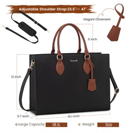 LOVEVOOK Laptop Bag for Women 15.6 Inch Work Bags for Women Computer Bag Laptop Tote Bag Briefcase Business Office Bag