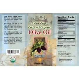 Sun Star Organics Organic Extra Virgin Olive Oil - 100% Pure - 12.68 oz (2 PACK) - Premium Quality