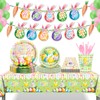 Adirasenotek 3Pcs Easter Tablecloths,Easter Bunny 87" Lx51 W Rectangular Plastic