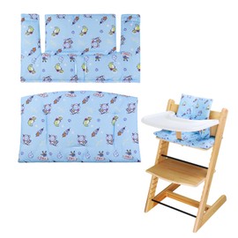 LLHQAMT for Stokke High Chair Cushion, Soft and Comfortable for Tripp Trapp High Chair Cushion, for Tripp Trapp Cushion Set Makes It Safer and More Comfortable for Baby to Sit On (Blue Space Pattern)