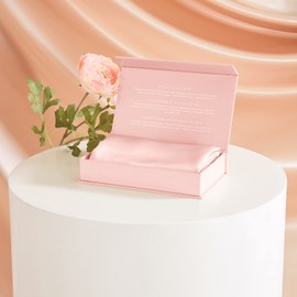 THXSILK 25 momme Silk Pillowcase for Hair and Skin - Mulberry Silk Pillowcase - Hypoallergenic with Hidden Zip - Pure Silk on Both Sides (Luxury Charming Pink, 80 x 80 cm)