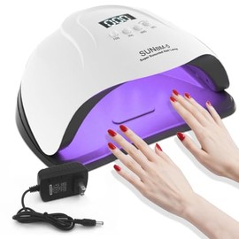 Lampara uv para Uñas,280W Lampara de Uñas，66 Luces Lampara para Uñas,Máquina con 4 Ajustes de Temporizador y Pantalla LCD,con Sensor Automático, Lámpa