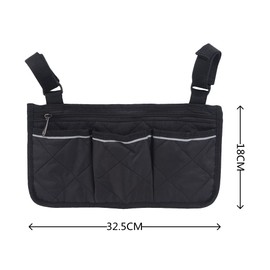 Wheelchair Side Bag Mobility Aid Wheelchair Accessories Bag Universal Waterproof Side Bag for Storing Item