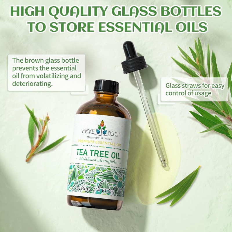 EVOKE OCCU 100% Pure Tea Tree Oil, for Skin, Face,