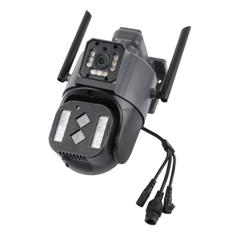 Smart Outdoor Camera 4MP Wireless Three Lens Remote Monitor Auto