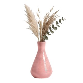 4 Inch Pink Small Ceramic Bud Vase with Narrow Mouth