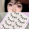 5 Pairs Makeup Cartoon Eyelashes Cosplay Anime Eyelashes Black Stem