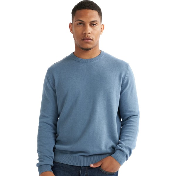 alsestudio Men`s Crewneck Jumper 100% Cotton Premium Quality Soft Touch