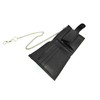 GENTS LEATHER WALLET AND CHAIN (086) (BLACK)