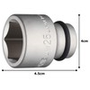 TONE Impact Socket 4NV-25 Insertion Angle 1/2 inch (12.7 mm)