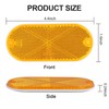 WUSHIXAN 10 Pack Oval Reflectors Yellow Self Adhesive Or Drill